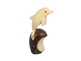 Tagua Nut Carving: Dolphin #3 