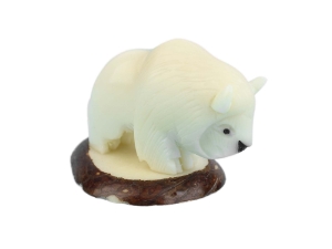 Tagua Nut Carving: Buffalo 