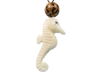 Tagua Nut Necklace: Seahorse 