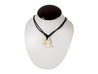 Tagua Nut Necklace: Whale & Baby 