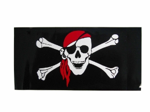 Jolly Roger Red Bumper Sticker 
