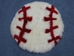 Designer Sheepskin Rug: Baseball - 1166-01