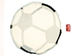 Designer Sheepskin Rug: Soccerball - 1166-02