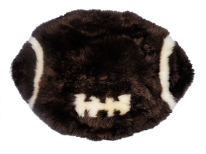 Designer Sheepskin Rug: Football/Rugby 
