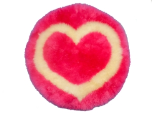 Designer Sheepskin Rug: Heart 