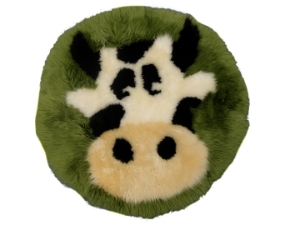 Designer Sheepskin Rug: Cow 