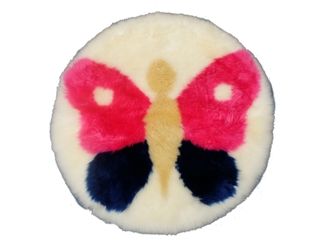 Designer Sheepskin Rug: Butterfly 