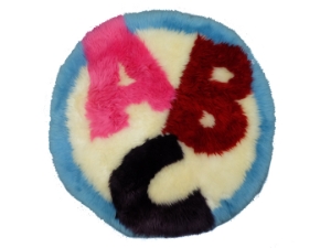 Designer Sheepskin Rug: ABC 