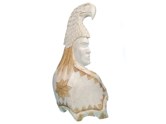 Micmac "Eagle Prophet" Moose Antler Carving: Gallery Item 