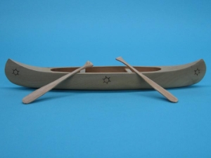 12" Ojibwa Cedar Canoe with Paddles 