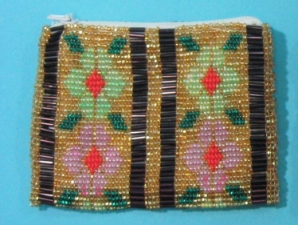 Beaded Change Purse change pouch, change purse, coin pouch, coin purse