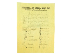Signatures of Six Nations of Indians 1769 Parchment 