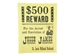 $500 Reward for the Arrest of Jesse James Parchment - 123-597 (RM1)