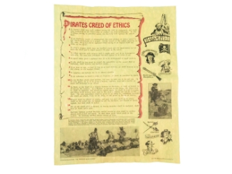 Pirates Creed of Ethics Parchment 