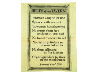 Rules of this Tavern Parchment 