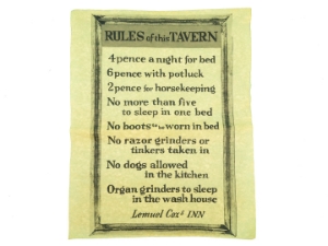 Rules of this Tavern Parchment 