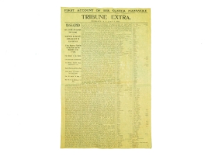 First Account of Custer Massacre Parchment 
