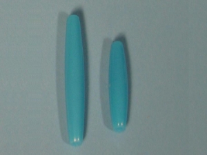 Turquoise Plastic Hairpipe: 1.5" (100/box) plastic beads