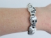 White Resin Skull Bracelet:Large - 1256-10-L (Y1XC04)