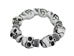 White Resin Skull Bracelet:Large - 1256-10-L (Y1X)