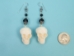 White Resin Skull Earrings - 1256-30 (Y2IC01)
