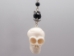 White Resin Skull Earrings - 1256-30 (Y2IC01)