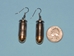 Bullet Earrings: 45CAL Nickel - 1261-10-9647 (O2)