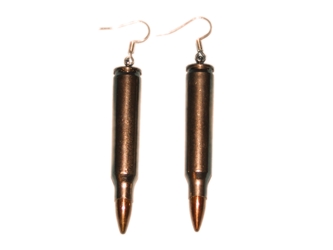 Bullet Earrings: 223CAL Nickel 