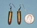 Bullet Earrings: 9MM Brass - 1261-10-9651 (Y2K)