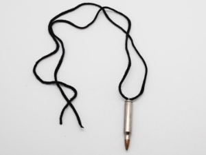 Bullet Necklace: 223CAL Nickel 