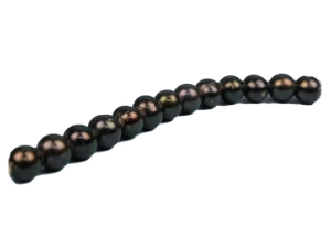 Big-Hole Pearl 3" Strand: AAA-: Black: 7mm 