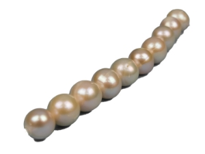 Big-Hole Pearl 3" Strand: AAA-: Pink: 9mm 