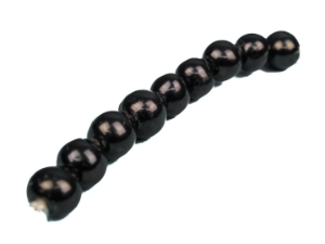 Big-Hole Pearl 3" Strand: AAA-: Black: 10mm 