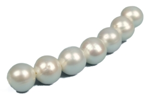 Big-Hole Pearl 3" Strand: AAA-: White: 11mm 