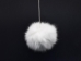 White Czech Rabbit Fur Pompom - 1267-RZWHMD (Y1JRC)