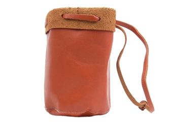 Light Brown Leather Bullet Bag: Large 