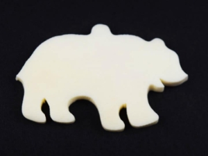 Walking Bear Bone Pendant with Hole bone pendants