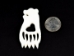 Bear/Bear Paw Bone Pendant with Hole: Medium - 128-142M (Y1MC13)