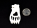 Bear/Bear Paw Bone Pendant with Hole: Medium - 128-142M (Y1M)