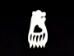 Bear/Bear Paw Bone Pendant with Hole: Medium - 128-142M (Y1MC13)