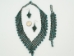 Beaded Necklace, Earrings, Bracelet Set: V style - 1281-S01-AS (Y2GC05)