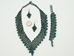 Beaded Necklace, Earrings, Bracelet Set: V style - 1281-S01-AS (Y1K)