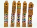 Carved Painted Wood Flute: 6"-8" - 1323-06-AS (Y3KRI)