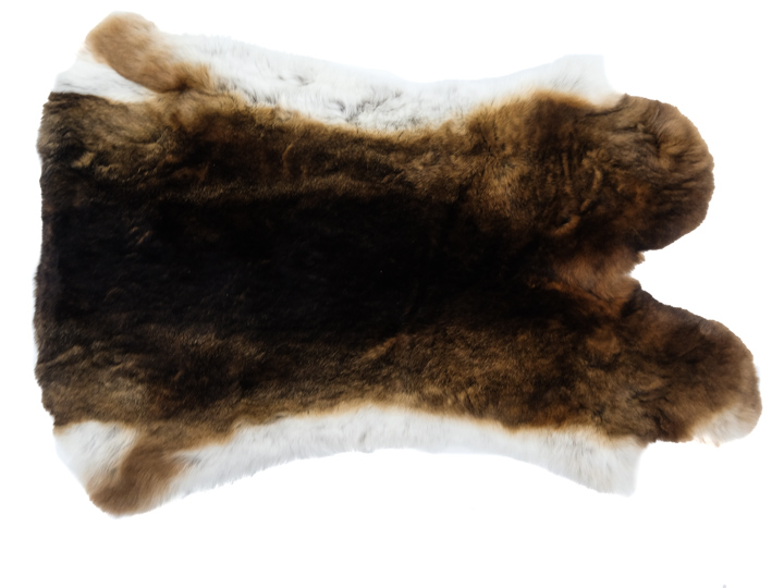 Rabbit Skin Pelt - Genuine Leather Fur - Brown