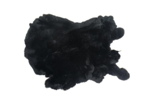 #1 Rex Rabbit: Dyed Black: Medium 