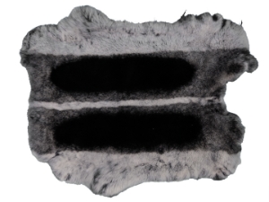 #1 Rex Rabbit: Dyed Chinchilla Thick Stripes: Size B 