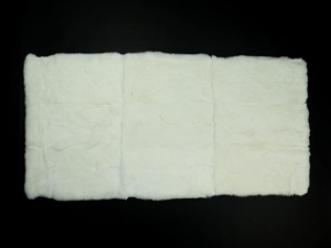 Long Hair #1 Rex Rabbit Plate: Natural White: Grade A 