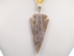 Iroquois Beaded Flint Arrowhead Necklace - 144-05 (Y2LC03)
