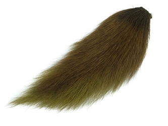 Dyed Deer Tail: Olive 