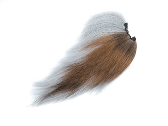 Dyed Deer Tail: Pearl Gray 
